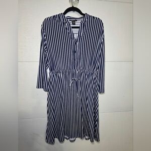 Robert Louis Navy and White Striped Dress